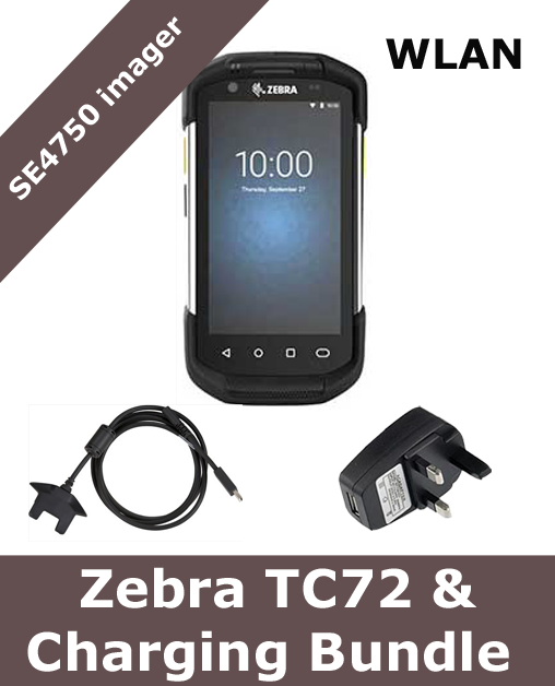 Zebra TC720L0ME24B0A6 TC72 & Charging Bundle Smart Print and Labelling